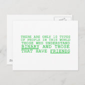Binary vs. Friends Briefkaart (Voorkant / Achterkant)