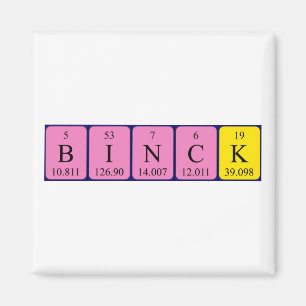 Binck periodieke lijstnaam magneet