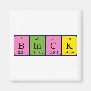 Binck periodieke lijstnaam magneet