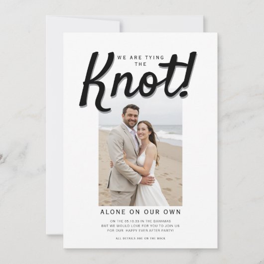 Bind de knoop bruiloft receptie QR-code Kaart (Voorkant)