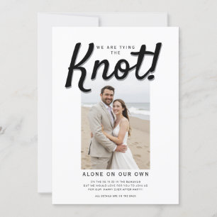 Bind de knoop bruiloft receptie QR-code Kaart