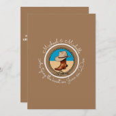 Bind de knoop Cowboy Wedding Invitation Feestdagenkaart (Voorkant / Achterkant)
