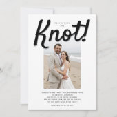 Bind de knoop / hielpen moderne bruiloft receptie kaart (Voorkant)