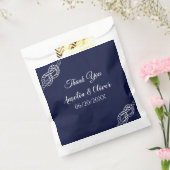 Bind De Knoop Nautisch Touw Wit & Navy Wedding Bedankzakje (Gezegeld)