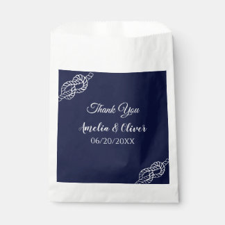 Bind De Knoop Nautisch Touw Wit & Navy Wedding Bedankzakje