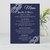 Bind De Knoop Nautisch Touw Witte Marine Huwelijk Menu (Staand voorkant)