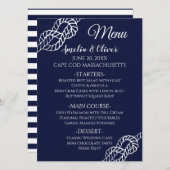 Bind De Knoop Nautisch Touw Witte Marine Huwelijk Menu (Voorkant / Achterkant)