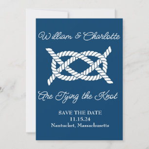 Bind de Nautische Knoop Save the Date Kaart