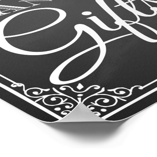 Bindafdruk "Kaart- en cadeaubord Poster (Hoek)