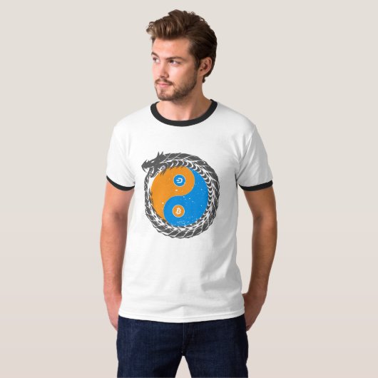 BinDang - Bitcoin & Dash harmony T-shirt (Voorkant volledig)