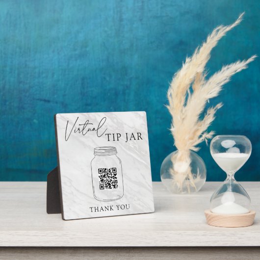 Bindbalk Virtual Tip Jar QR Code Sign Plaque Fotoplaat (Insitu)