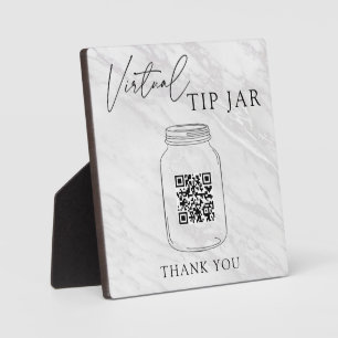 Bindbalk Virtual Tip Jar QR Code Sign Plaque Fotoplaat