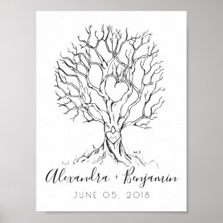 Bindboom Fingerprint Guestbook Hand Drawn Poster