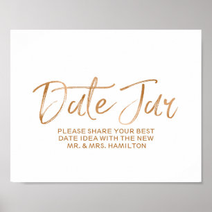 Binddatum 28x10 stijlvol Roos Gold Sign Poster