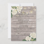 Binddetails hydrangea Flower String Light wood Kaart (Voorkant)