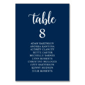 Binddiner, marineblauw gastje kaart (Achterkant)