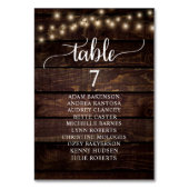 Binddiner, Rustic Wood Guests Seating Chart Kaart (Voorkant)