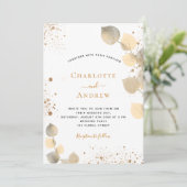 Bindemalyptus glitter gouden bladglitter kaart (Staand voorkant)