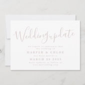 Bindende Blush roze wijziging Datum uitstel Save The Date (Voorkant)