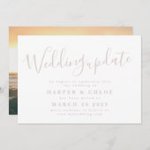 Bindende Blush roze wijziging Datum uitstel Save The Date (Voorkant / Achterkant)