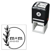 Bindende bruid en bruinkoolmonogram op maat  zelfinktende stempel (In situ)