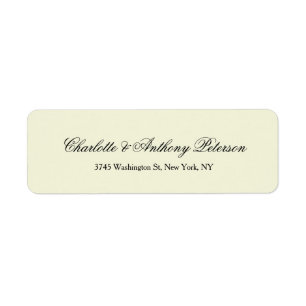 Bindende Elegant Script Creative Beige Color Etiket