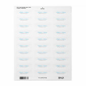 Bindende Elegant Script Creative Sky Blue White Etiket (Full Sheet)