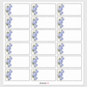 Bindende gast Blank Naam labels Blauwe Floral toev (Vel)