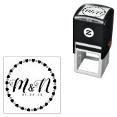 Bindende Logo Dubbele driemaands Hand-Drawn Zelfinktende Stempel (In situ)