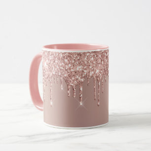Bindende Mok Roos Gold Blush Glitter Sparkle Drive