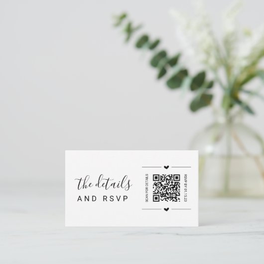 Bindende QR-code RSVP en Kaart Details invoegen (Staand voorkant)