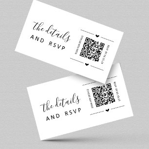 Bindende QR-code RSVP en Kaart Details invoegen