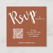 Bindende QR-code Terracotta Informatiekaartje (Voorkant)