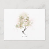 Bindende RSVP - Minimale moderne groene Waterverf Uitnodiging Briefkaart (Voorkant)