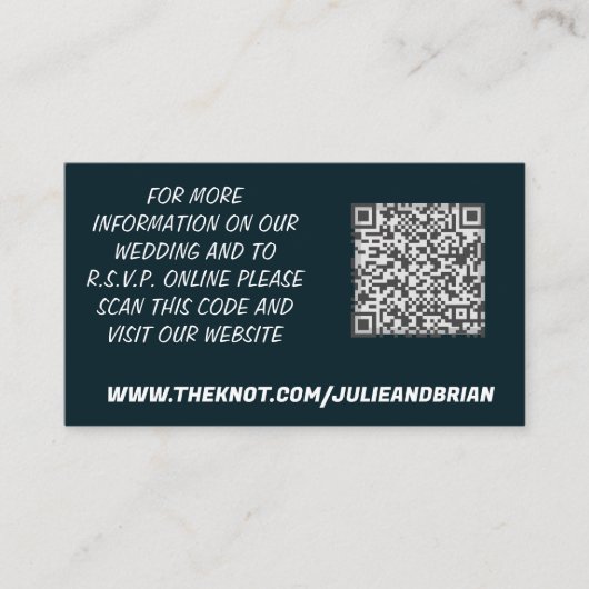 Bindende RSVP QR Code Minimalist Enclosure Kaart (Voorkant)