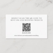 Bindende RSVP QR Code Response Kaart (Achterkant)