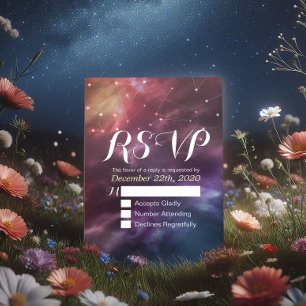Bindende RSVP Reply Galaxy Nebula Constellations