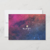 Bindende RSVP Reply Galaxy Nebula Constellations Kaartje (Achterkant)