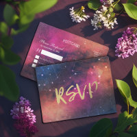 Bindende RSVP Reply Galaxy Nebula Constellations