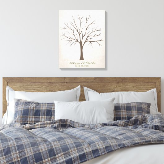 Bindende vingerafdrukstructuur - bijtend canvas afdruk (Insitu (Slaapkamer))