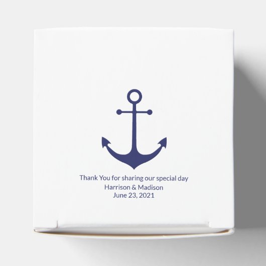 Bindende zeemansjager blauw-witte elegant bedankdoosjes (Bovenkant)