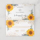 Bindende zonnebloem Eucalyptus goudglitter (Buitenkant ongevouwen)