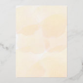 Bindende zonnebloemen Eucalyptus Gold rustic Folie Uitnodiging (Achterkant)