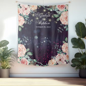 Bindfotoachtergrond Floral Paars Sparkle Wandkleed