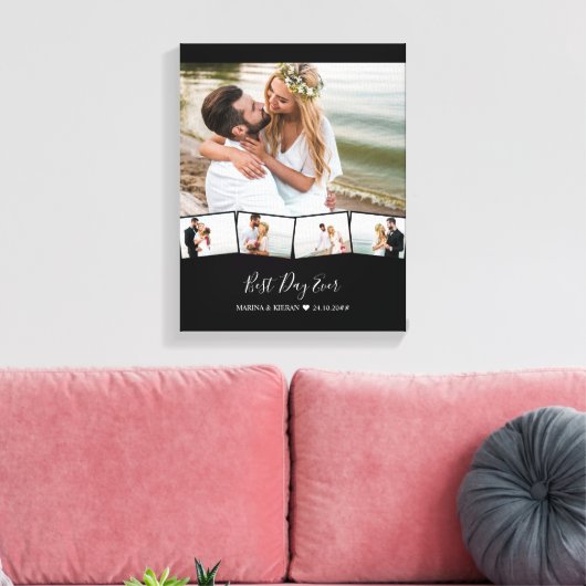 Bindfotocollage Zigzag Afbeelding Strip Aangepast Canvas Afdruk (Insitu (Woonkamer))