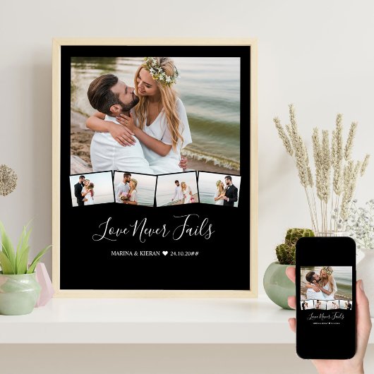 Bindfotocollage Zigzag Afbeelding Strip Aangepast Poster