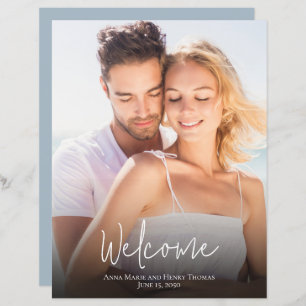 Bindfotografie Simple Modern Dusty Blue Calligraph