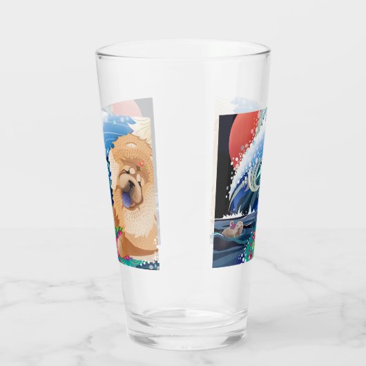 BINDI CHOWABUNGA 16 oz design en verre avant et ar (Droite)