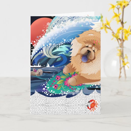 BINDI CHOWABUNGA - Cartes d'art Chow (Fleur jaune)