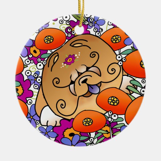 BINDI FLOWER POWER Chow - Ornament (Voorkant)